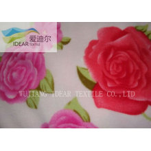 Beautiful Flowers Printed Fleece Coral Fabric 058